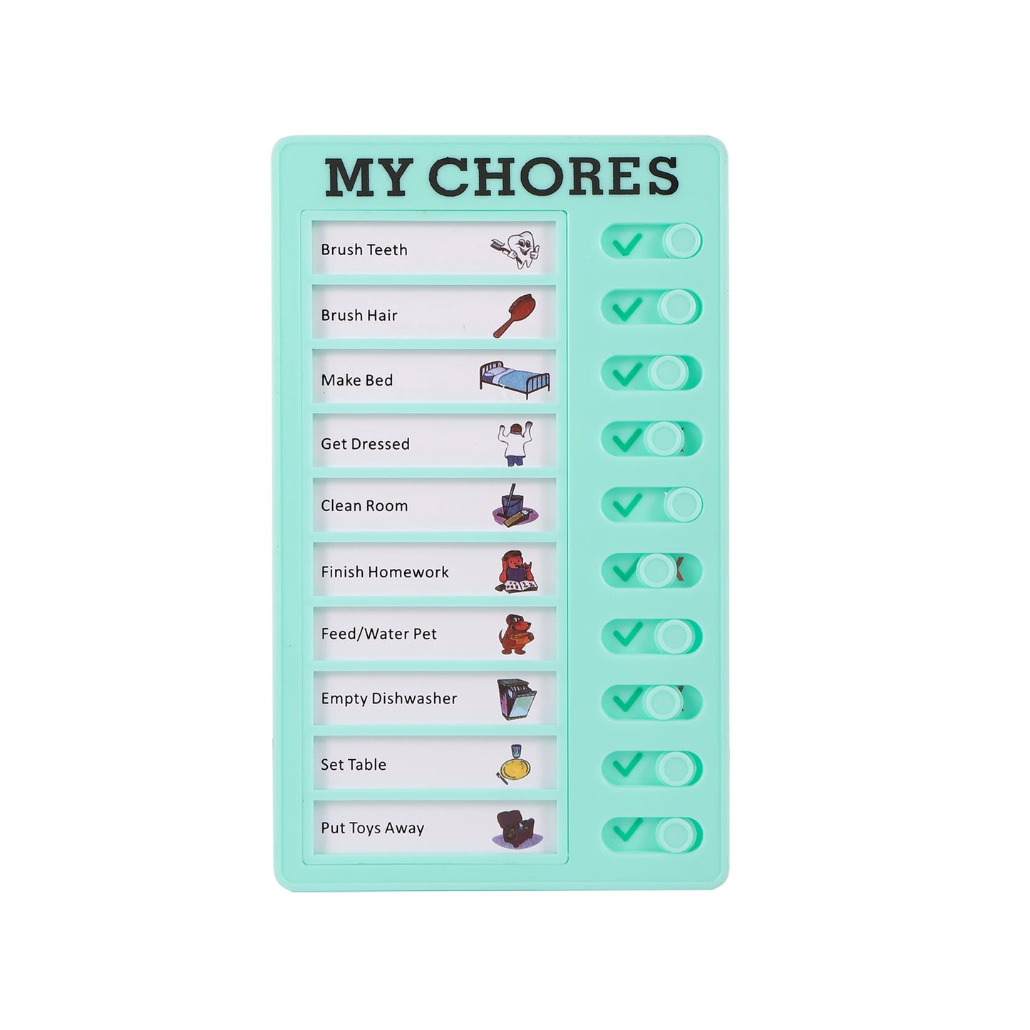 Reusable My Chores Checklist Task Board Daily Schedule Planner Memo Chore Chart Kid Responsibility Behavior Self Discipline C