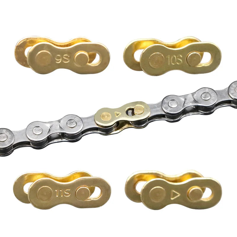 5 Pair Bicycle Chain Link Connector Joints Magic Buttons Cycling Speed Quick Master Links For Mountain Bike 6/7/8/9/10/11/12 