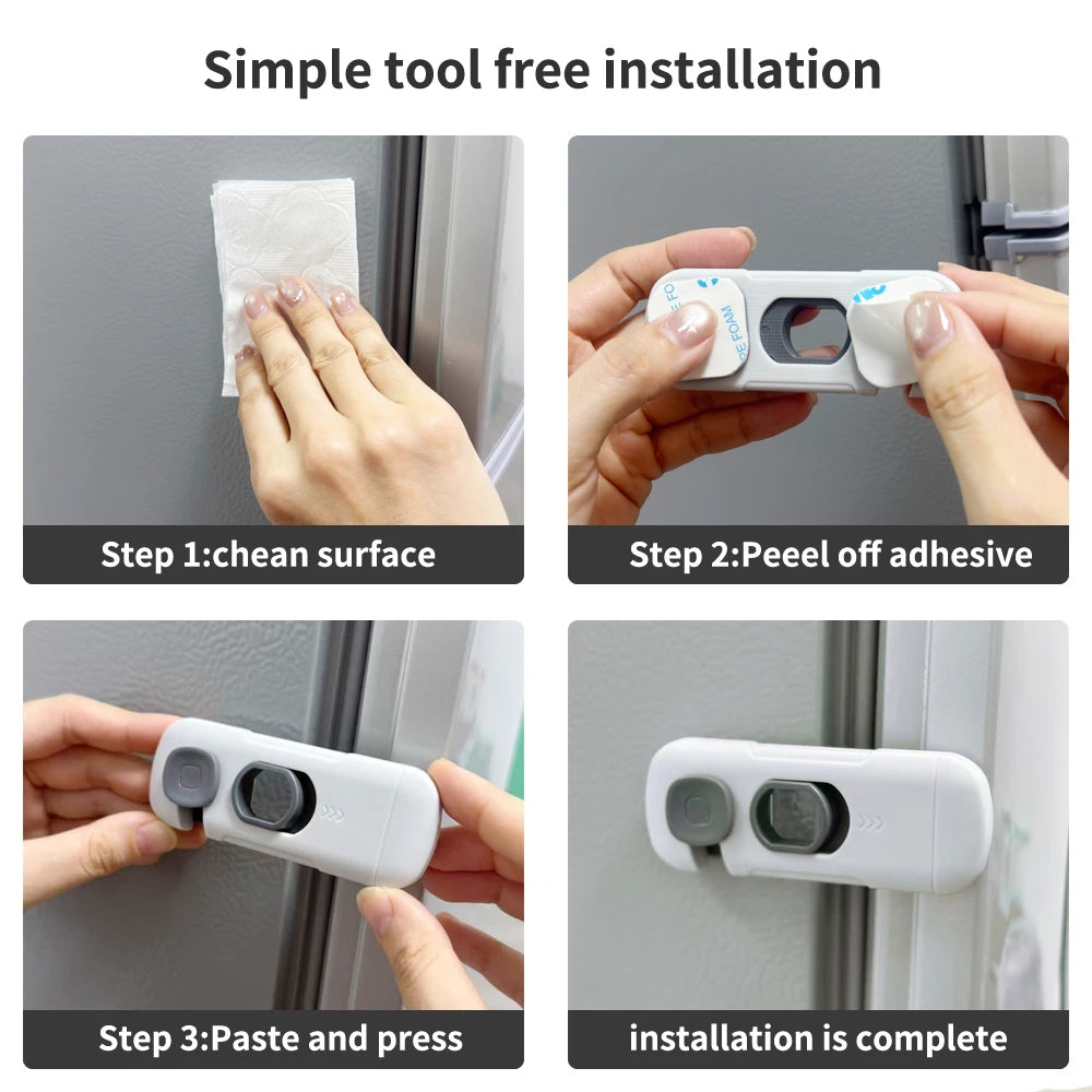 1/2/3/5pcs Child Safety Cabinet Lock Security Protection Home Refrigerator Safety Buckle Baby Anti-Pinch Hand Drawer Door Loc