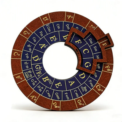 Wooden Melody Tool Round Circle of Fifths Wheel Melody Chord Tool Music Transpose Accessories For Musicians Beginners Songwri