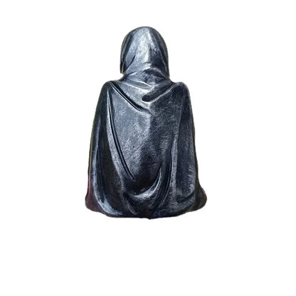 Black Clothes Mysterious Master Ornament Horror Black Robed Night Walker Gothic Sitting Resin Craft Ornament Desktop Decorati
