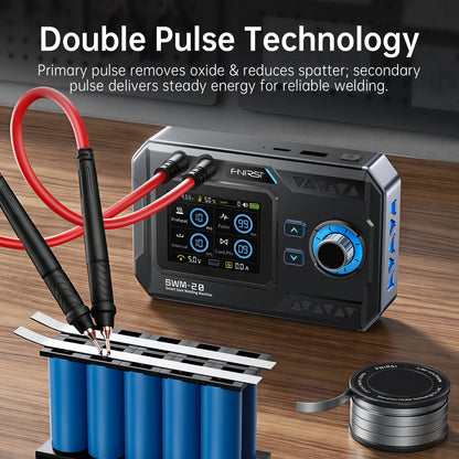 FNIRSI SWM-20 Portable Spot Welder Double Pulse Battery Welding Machine 18650 Battery DIY Pack Welding Tool 0.4mm Nickel Chip