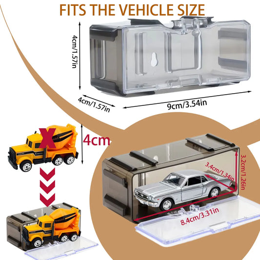 1/64 Acrylic Model Car Display Case Box DIY Assembly Storage Gift for Collectibles Multi-Layer Car Park (Without Car) 1/3/4/5