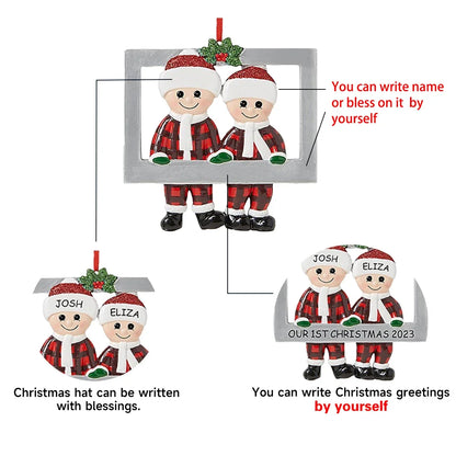 Christmas Pendant DIY Personal Family Christmas Decorations For Home 2024 Navidad Christmas Tree Hanging Ornament New Year 20