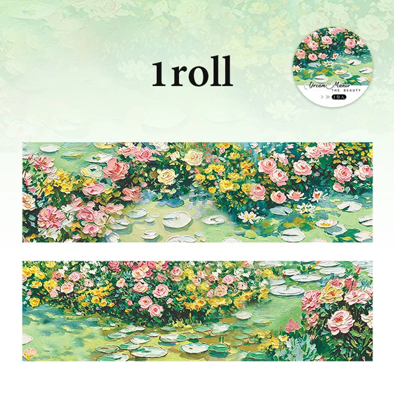 Wide European Town Scenery Washi Tape, Background Tape for Junk Journal Scene Making, Ideal Holiday & Birthday Gift - D