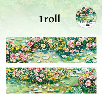 Wide European Town Scenery Washi Tape, Background Tape for Junk Journal Scene Making, Ideal Holiday & Birthday Gift