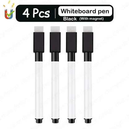 4/8Pcs Magnetic Erasable Whiteboard Pen Color Options Numbering Stationery Office Teaching Supplies for Blackboard Student No