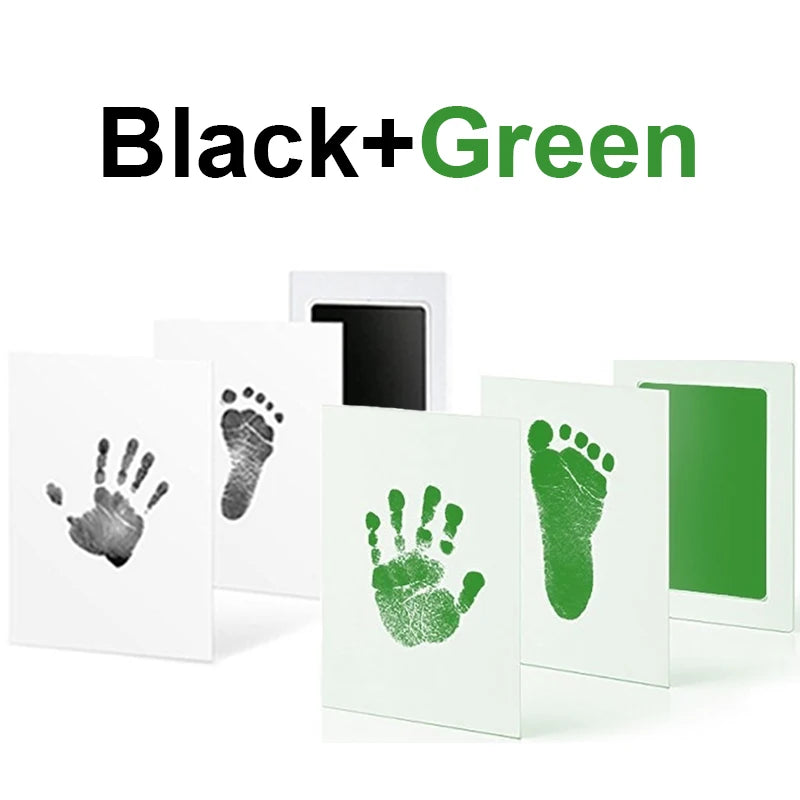 Baby Care Non-Toxic Baby Handprint Footprint Imprint Kit Baby Souvenirs Casting Infant Footprint Ink Pad Infants Clay Toy Gif