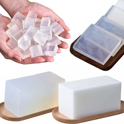 1000g Glycerin Soap Base DIY Handmade Soap Base Transparent White Melt Pour Making Soap Aromath Bath Raw Materials