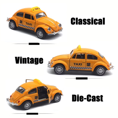 1:32 Vintage Die-Cast Racing Car Toy, Metal Alloy, Manual Pull-Back, Suitable for Ages 3+,Collectible Classical Car