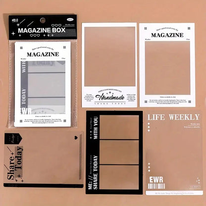 15 Sheets Of Transparent Retro Adhesive Collage Hand Account Decoration Material Sticker Pack, Album Scrapbooking Decor Suppl