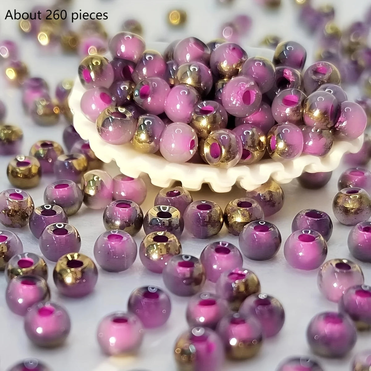 DIY Handmade Jewelry Materials with Round Beads, Colorful Beading, Accessories for Making Bracelets, Earrings and Necklaces -