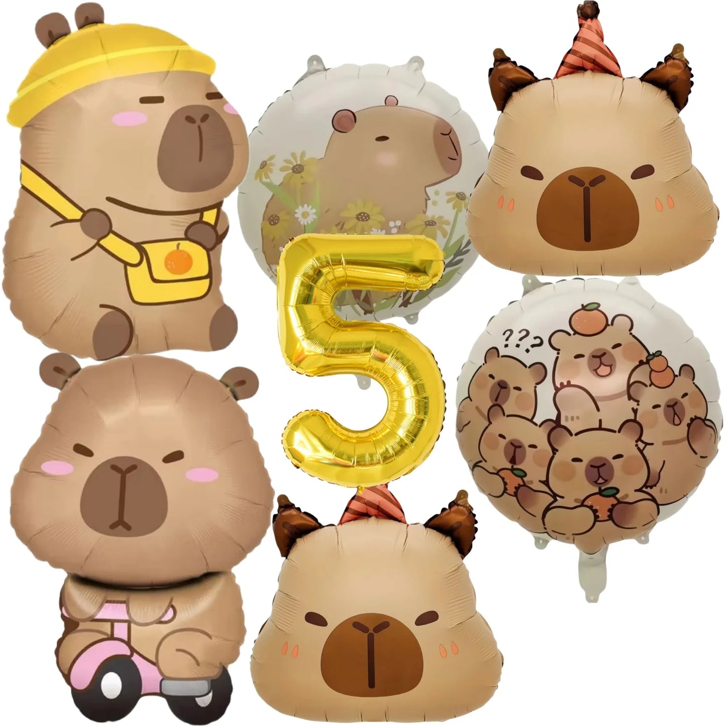 Birthday Decoration Capybara Birthday Invitation Card Cup Tablecloth Plate Napkin Poster Baby Shower Birthday Girl Party Favo