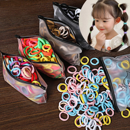 50/100Pcs Colorful Nylon Hair Bands for Children Scrunchie Hair Ties Rubber Band Kids Elastic Hair Leagues Girl Hair Accessor