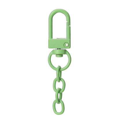 10pcs/lot Keyring Lobster Clasp Spring Buckle With Chains Colored Keychains For DIY Jewelry Making Key Ring Hooks Bags Buckle