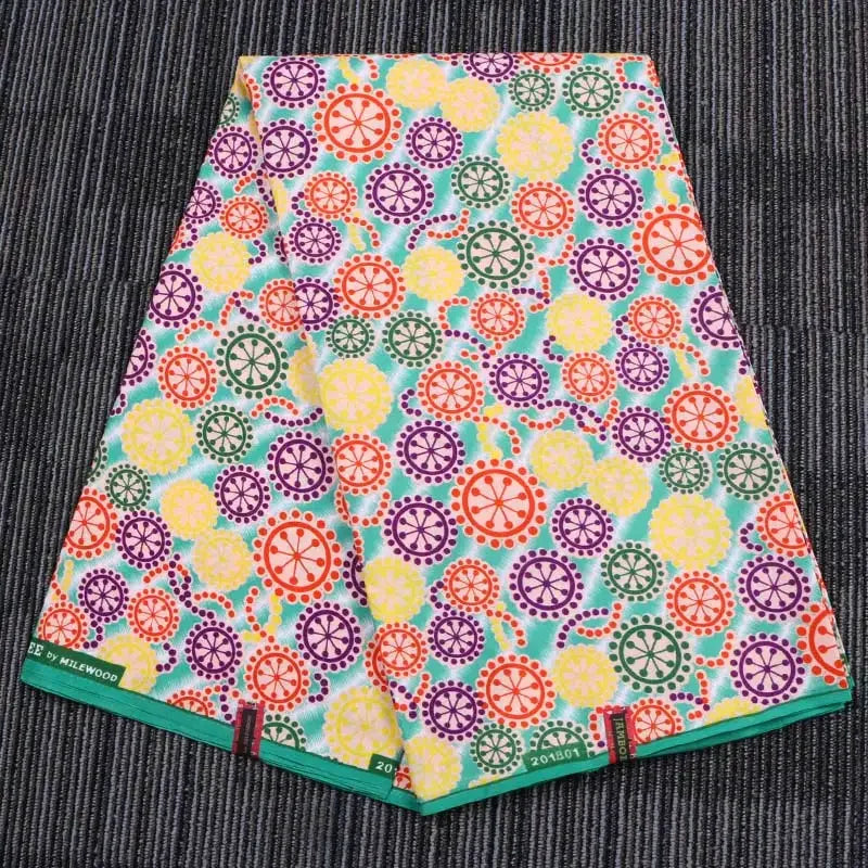 Africa Nigerian Prints Batik Fabric Real Wax Patchwork Sewing Dress Craft Cloth Polyester Ankara Tissu A-7