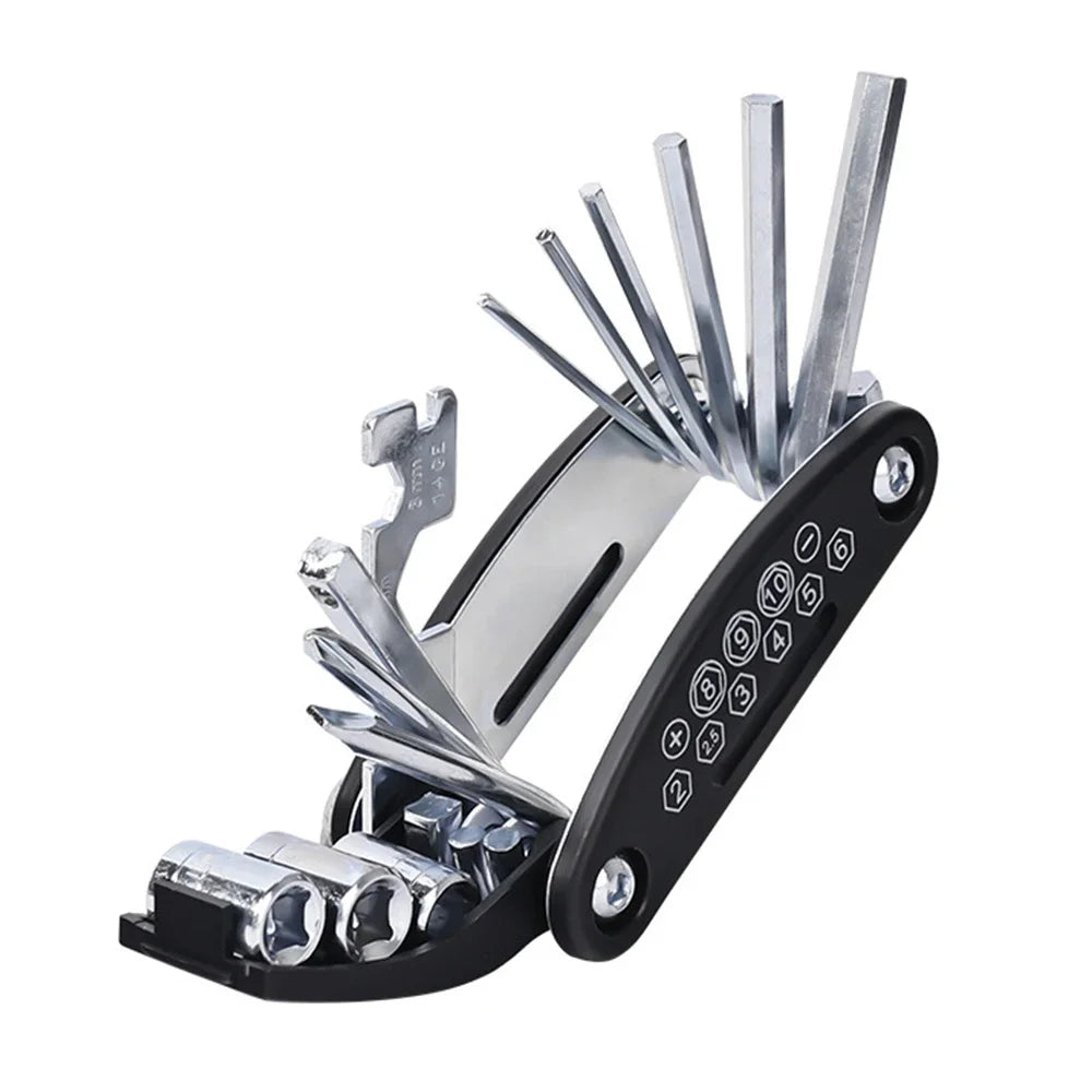 Bicycle Repair Tools Kit, Bike Accessories, Multi Tool Set with Pump Tire Patch, Portable Mountain Road BikeTire Auto Tool Se