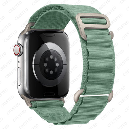 for Apple watch Straps 45mm 46mm 49mm 42mm iwatch Band 44mm 40mm Nylon Alpine bracelet correa Series 10 9 8 7 6 11 SE Ultra 2