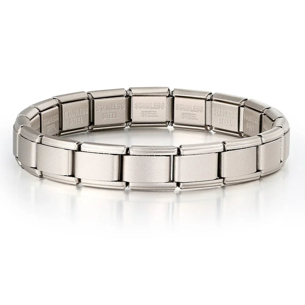 2025 New Men and Women Starry Colors 18 Pieces Italian Charm Fit 9mm Stainless Steel Modular Bracelet Jewelry