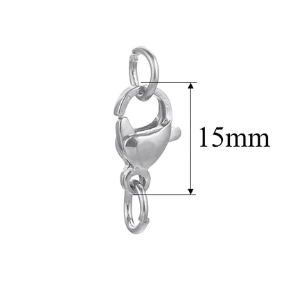 20pcs Stainless Steel Lobster Clasps For Bracelet Necklace,Lobster Clasps With Jump Rings Connectors Clasp DIY Jewelry Findin
