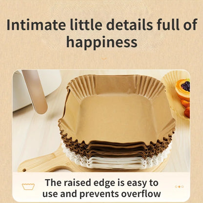 Air Fryer Paper Liners Disposable Oil-Proof Waterproof Baking Paper Round Square And Rectangle Parchment Kitchen Party Suppli