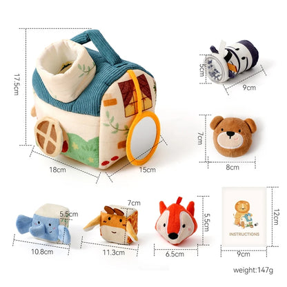 Montessori Cloths Toys Magic Cotton Animal Tissue Box Kids Finger Exercise Cloth Busy Box Toys Baby Educational Activity Sens