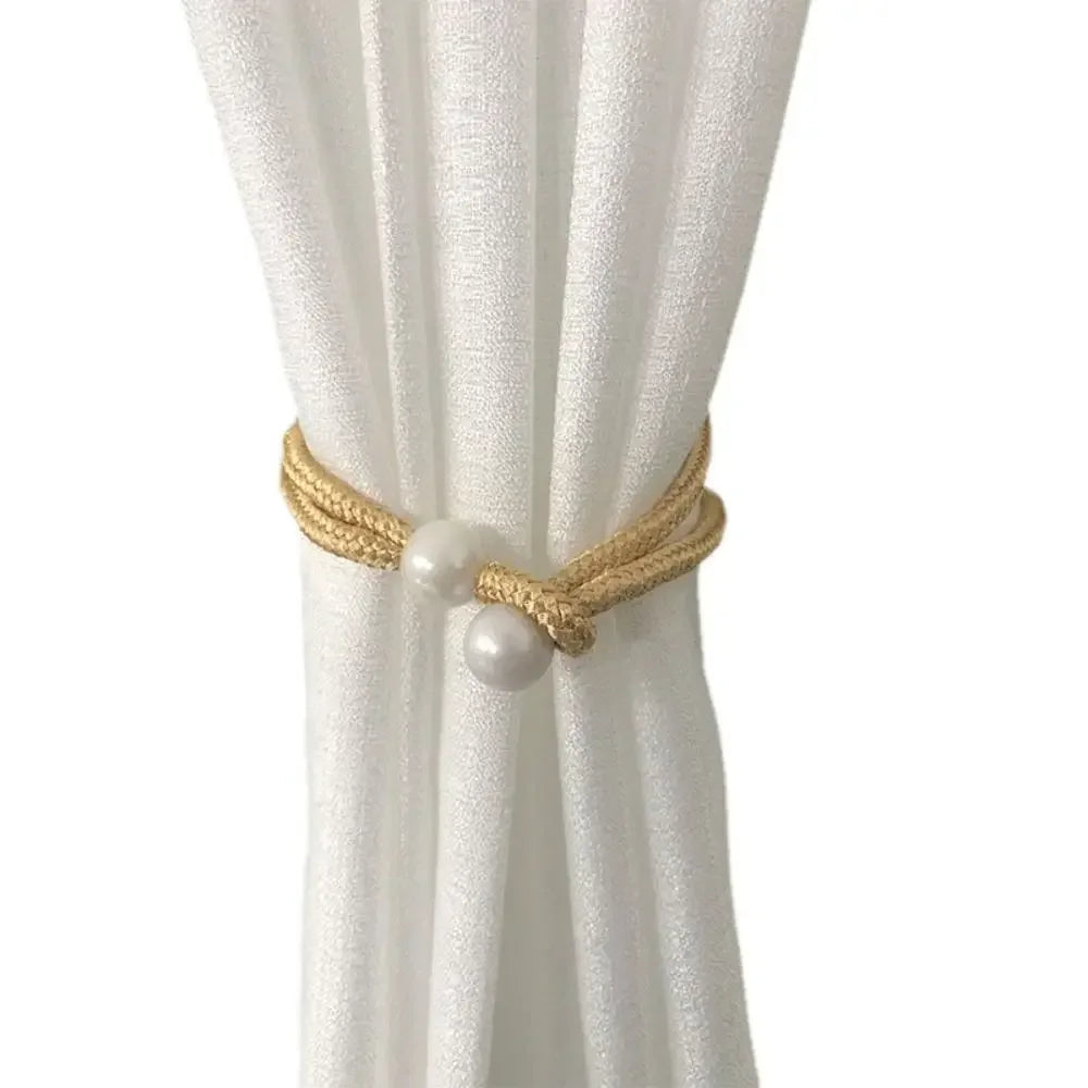 Creative Fashion Tulip Curtain Straps Adjustable Elegant Curtain Tieback Beautifully Curtains Tie Rope Homestay - 1pcs Yellow