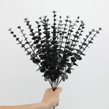 5/10/20Pcs Of Eucalyptus Leaf Stems Green Artificial Plants For Living Room Decoration Bride Wedding Vases Flowers Bouquet De
