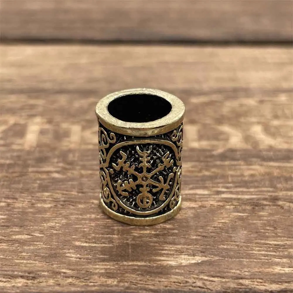 Nostalgia 1pcs Tree Of Life Small Beads For Hair Beard Braids Viking Accessories Charms Diy Jewellery Making Supplies