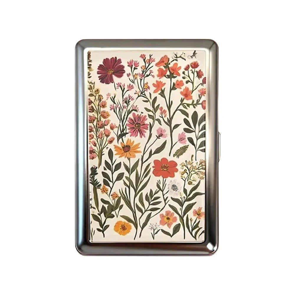 Vintage-Style Vintage Card Case Metal Material Easy Snap Metal Case Versatile Design Multi-function Card Holder - B