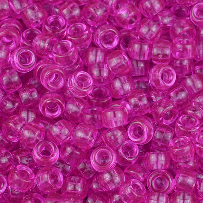 100/200/400pcs 6x9mm Solid Color Large Hole Pony Beads DIY Jewelry Making For Friendship Bracelets & Hair Braids Craft Suppli