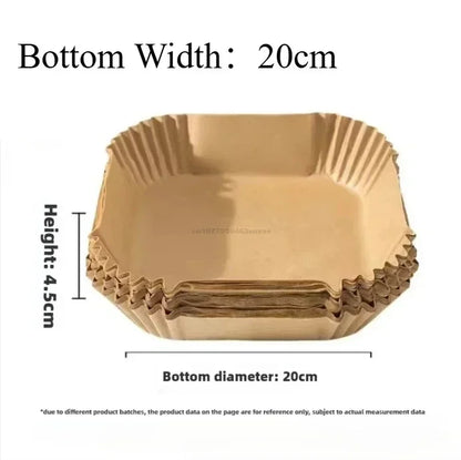 Cooking Paper Air Fryer Disposable Paper Square Round Baking Barbecue Plate NonStick Mat Kitchen Oven Oil Absorbing Paper Too