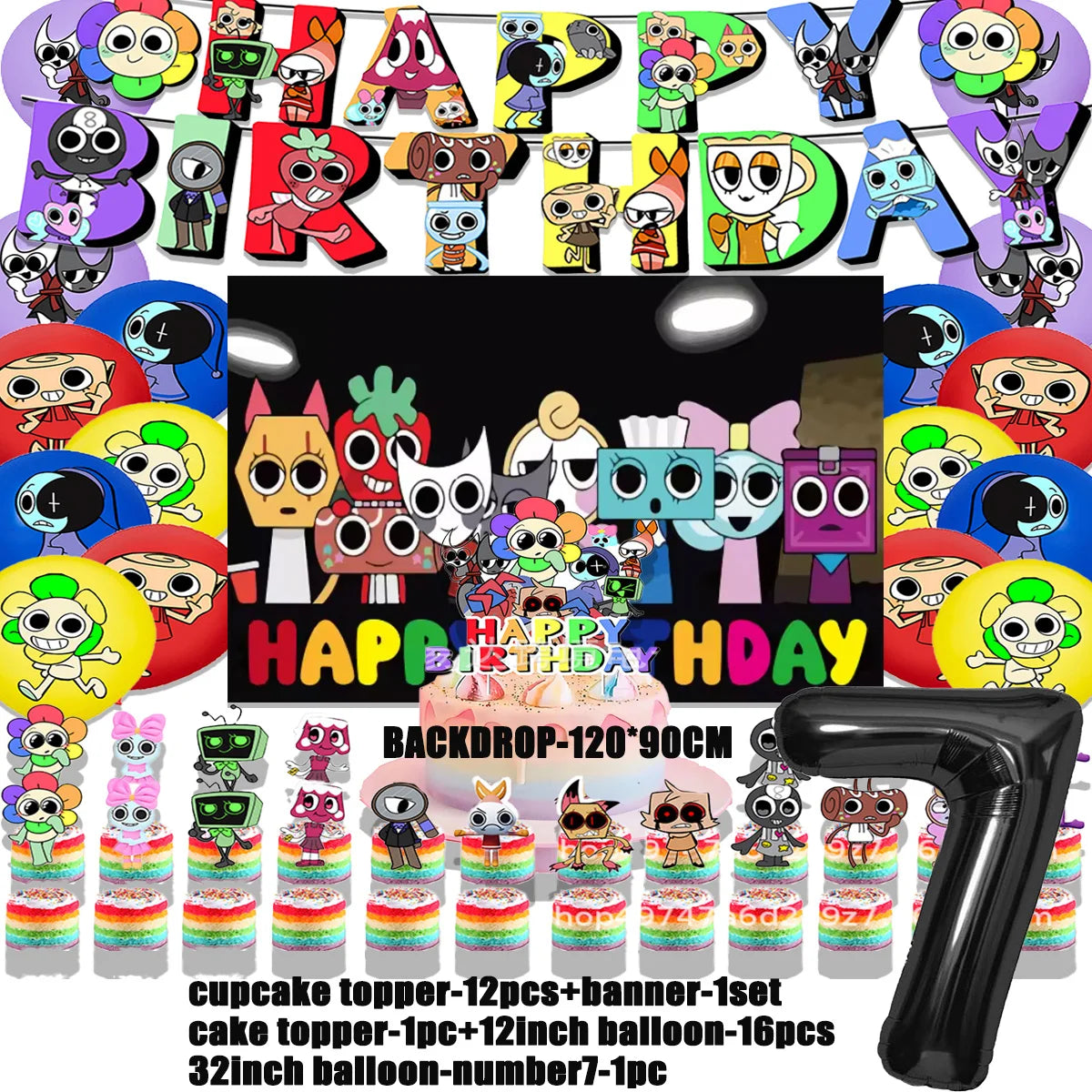 Dandys World Theme Birthday Party Decoration Disposable Tableware Dandy Balloon Napkin Backdrop For Baby Shower Kid Gift Supp