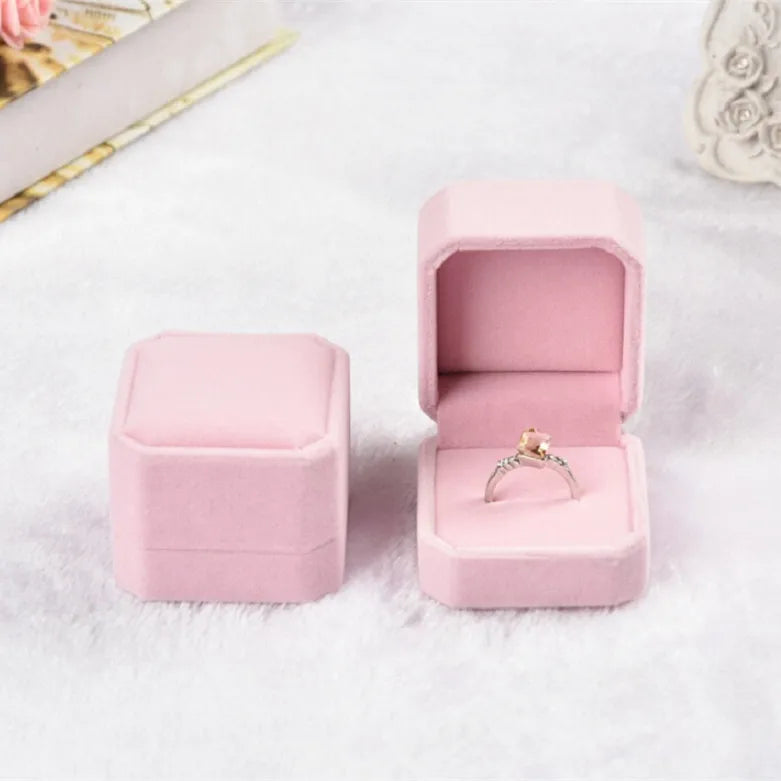 Square Wedding Velvet Earrings Ring Box Amazing Engagement Party Earring Jewelry Display Gift Case