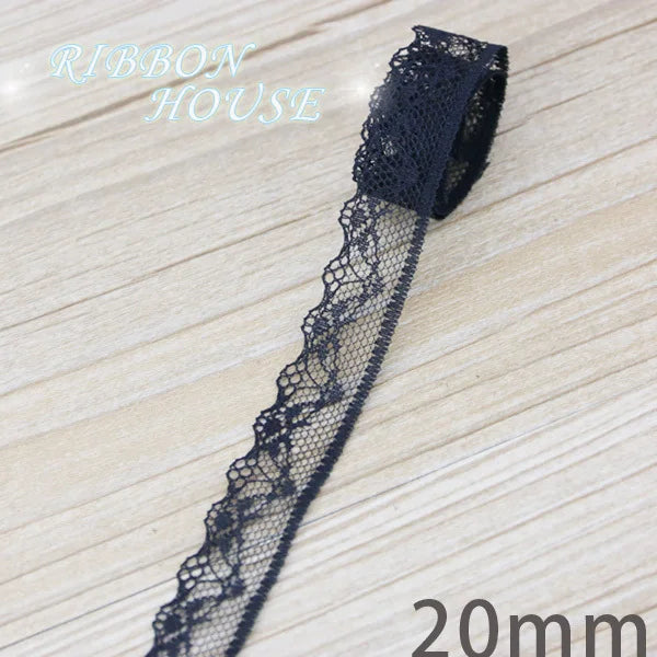 (10 yards/roll) Black lace fabric ribbon Webbing Decoration Lovely gift packing Material - 37