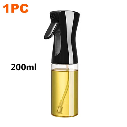 200/300/500mlOil Spray Plastic Household Kitchen Oil Spray Bottle Or Oil Brush Nebulizing Mist Filling Cooking Dual Use BBQ -