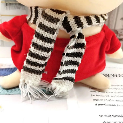 DIY Doll Clothes Casual Wear Scarf 20cm Cotton Doll Knitted Scarf Doll Multi-colors Little Bear Scarves Dolls Accessories - B