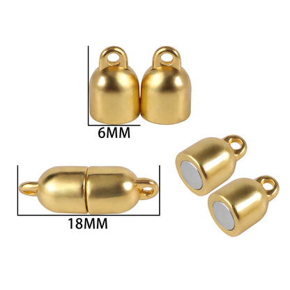 10-5Sets Stainless Steel Strong Magnetic Clasps Magnet End Clasp Connectors For Jewelry Making DIY Bracelet Necklace Accessor
