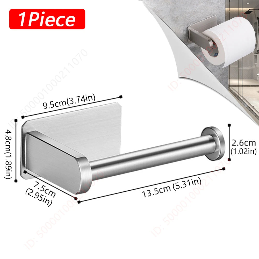 1~2PCS Toilet Paper Rack Bathroom Paper Towel Holder Adhesive Absorbent Paper Dispenser WC Kitchen Hardware Storage Accessori