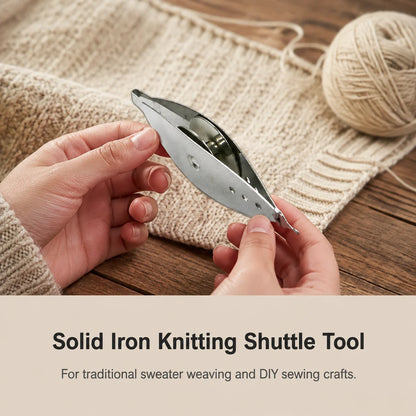 Tatting Shuttle Professional Nickel Plated Iron Weaving Tool for Knitting Enthusiasts DIY Sewing Crafts Accessories Kit