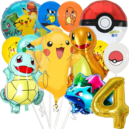 Decoration Pokemon Birthday Party Hats Pikachu Disposable Tableware Tablecloth Cup Plate Napkin Baby Shower Party Favors Poke