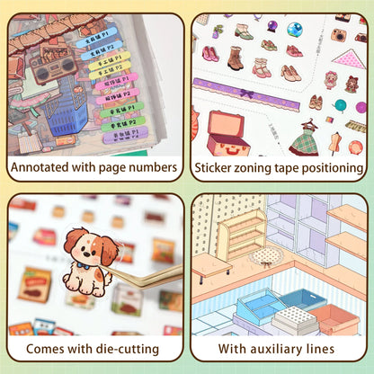 8 Types of Scene Simulation Store Management Stickers Collection, Immersive Miniature Stickers, Supermarket and Convenience S