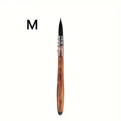 High quality art brush, high-quality 2-in-1 watercolor brush - soft round tip, watercolor supplies printmaking brush - M