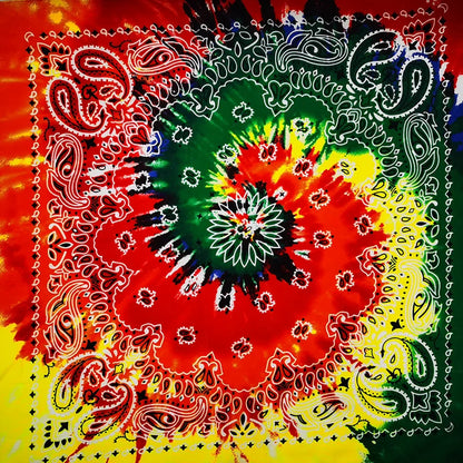 New Fashion Hip Hop 100% Cotton Bandana Square Scarf 55cm*55cm Black Red Paisley Headband Printed For Women/Men/Boys/Girls - 