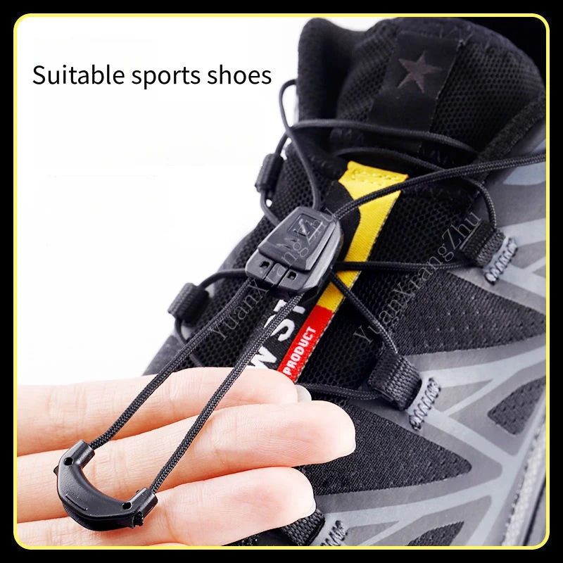 New No tie Shoe laces Round Tennis Laces Without ties Adult Kids Quality Running Sneakers Shoelaces Black White Shoes Accesor