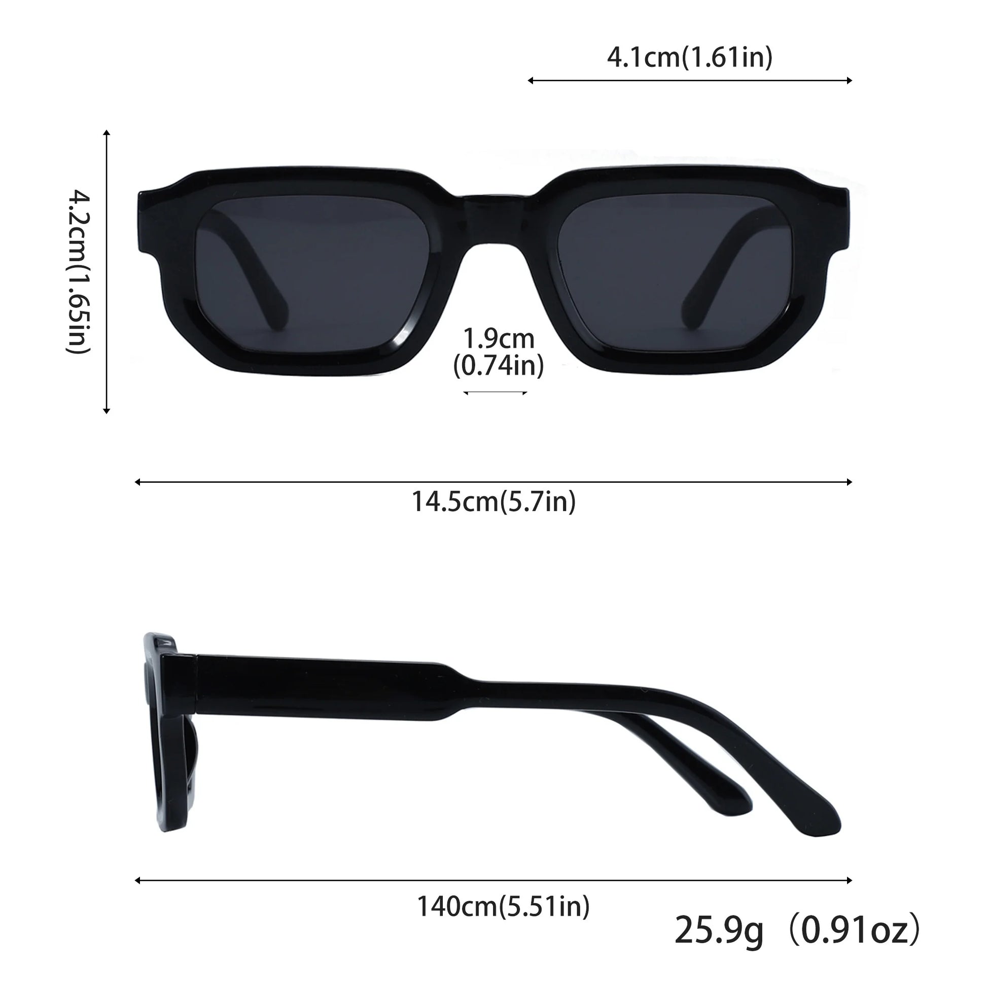 6PCS/Set Women Vintage Rectangle Frame Sunglasses Fashion Retro Sun Glasses Design Glasses Eyewear Men Goggle
