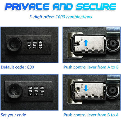 Combination Key Cabinet with Key/Code Lock 20 Key Hooks Key Cabinet Security Lock Wall Mount Box Key Holder Box Home Safe Box