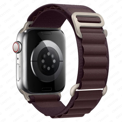 for Apple watch Straps 45mm 46mm 49mm 42mm iwatch Band 44mm 40mm Nylon Alpine bracelet correa Series 10 9 8 7 6 11 SE Ultra 2