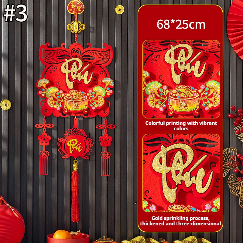 Vietnamese Spring Festival Decorations Paper Flowers Hanging Ornament 2026 New Year Home Decoraitons Room Wall Decor - S7