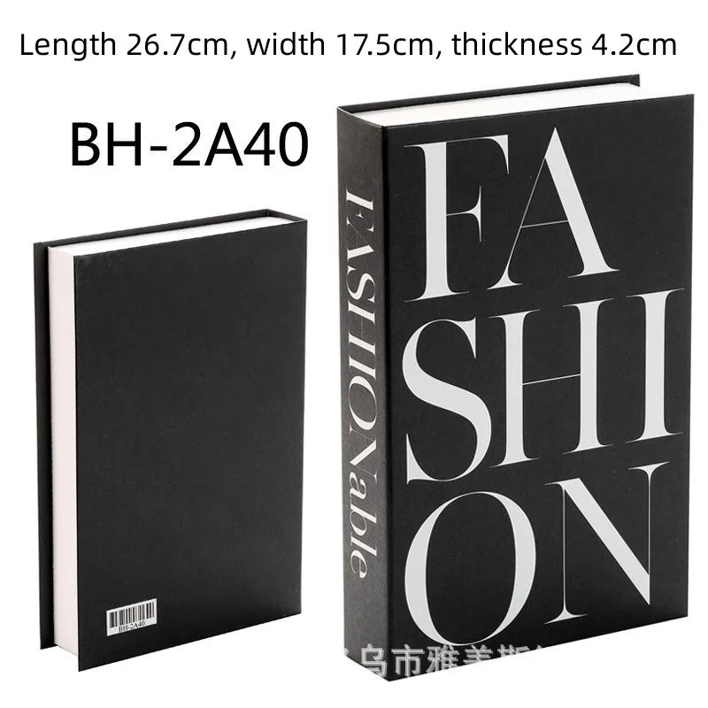 Home Decor Ornaments Living Room Study Soft Prop Book Box Luxury Coffee Table Books Modern Fake Books for Decoration - BH2A40